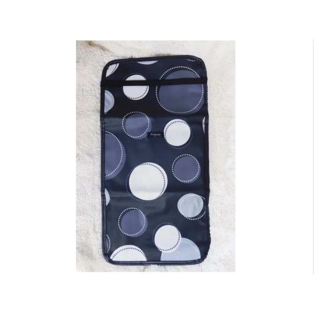 Thirty-One Black Happy Dot Tri-Fold and Go Organizer Notepad Holder